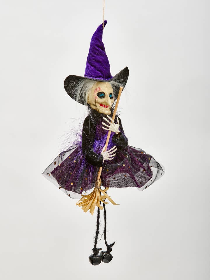 18" Hanging Witch With Broom for wholesale by WORTH IMPORTS