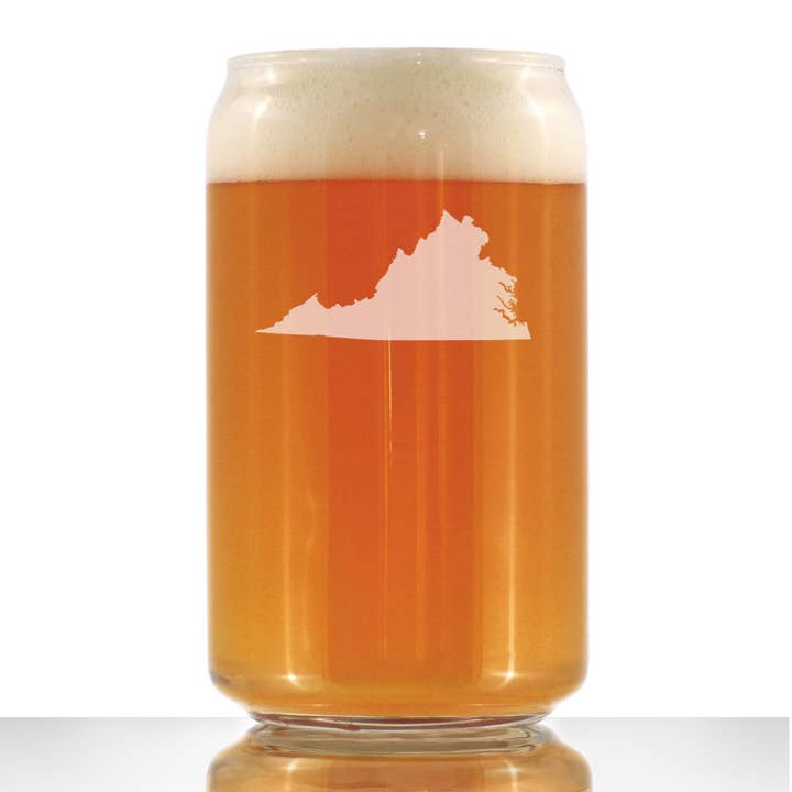 Verre à bière Virginia Outline - Virginian Gifts pour la vente par bevvee