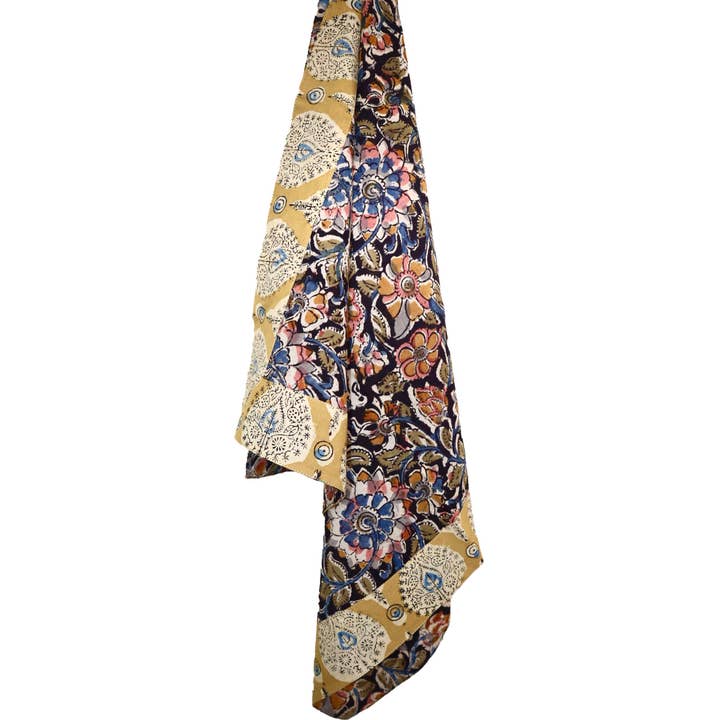 White Lotus Fashions - Wholesale Bandana - Women's - Botanical Bliss - Appliqué Border Bandana (KK1491)
