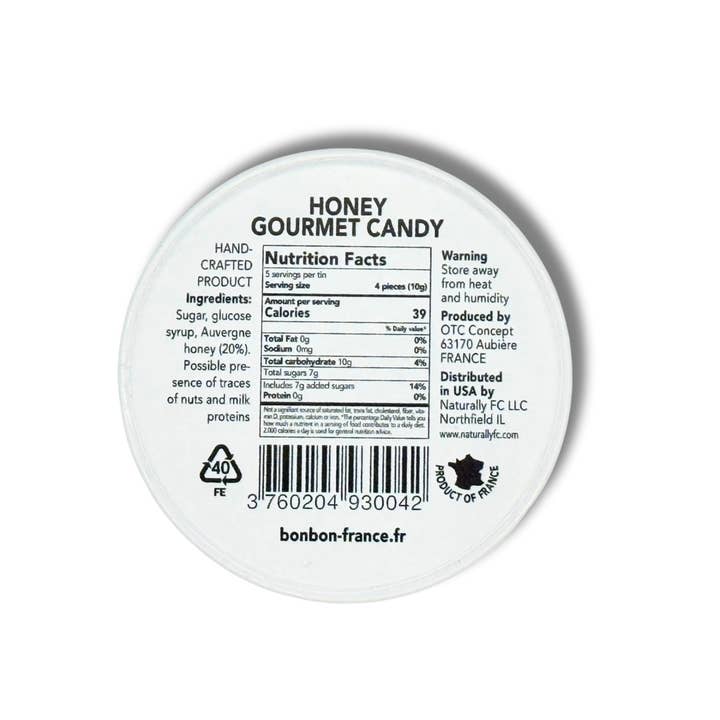 Bonbon USA France - Vente Bonbons durs - Miel Saint Ange - Bonbon Naturel Gourmet Français en Boîte Métallique2