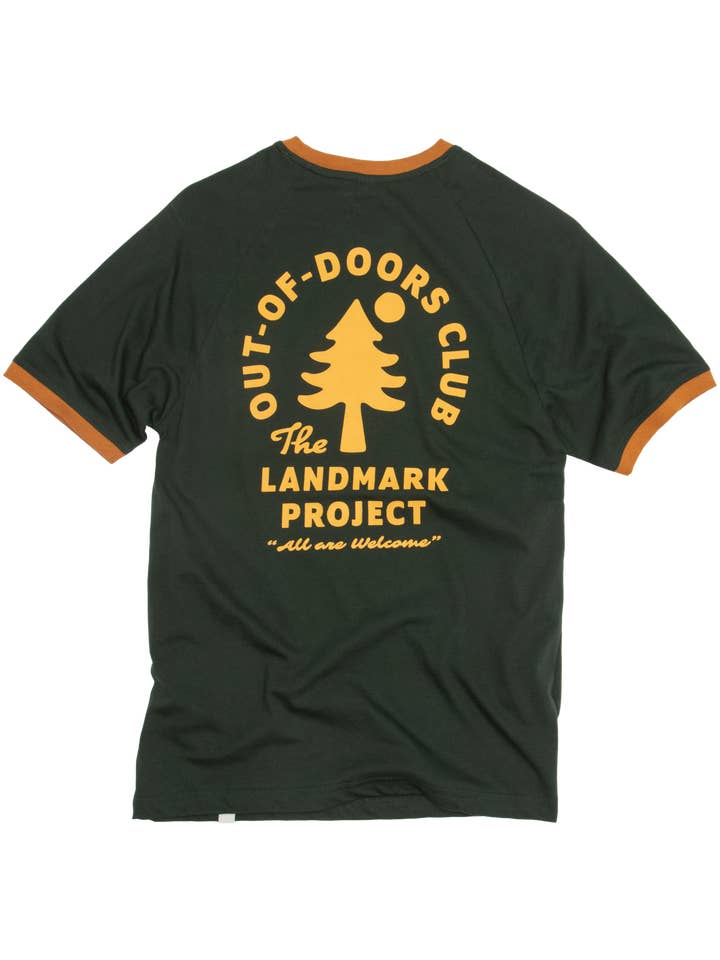 Mørk fyrretræ/solur Outdoor Club Raglan Ringer Pocket Tee for engroshandel på Faire