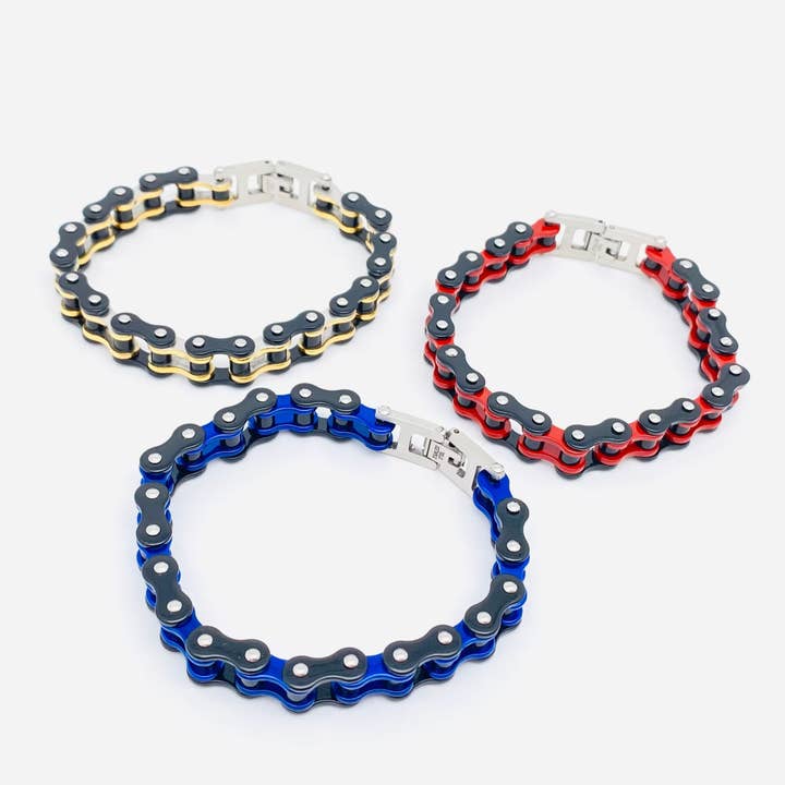 Mio Queena - Wholesale Link & Chain Bracelet - Punk Stainless Steel Motorcycle Chain Bracelet - MJ/BC4