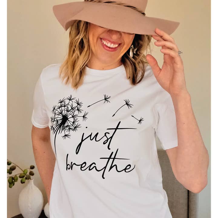Just Breathe T-Shirt for wholesale by Harvey + Rae Clothing Co.