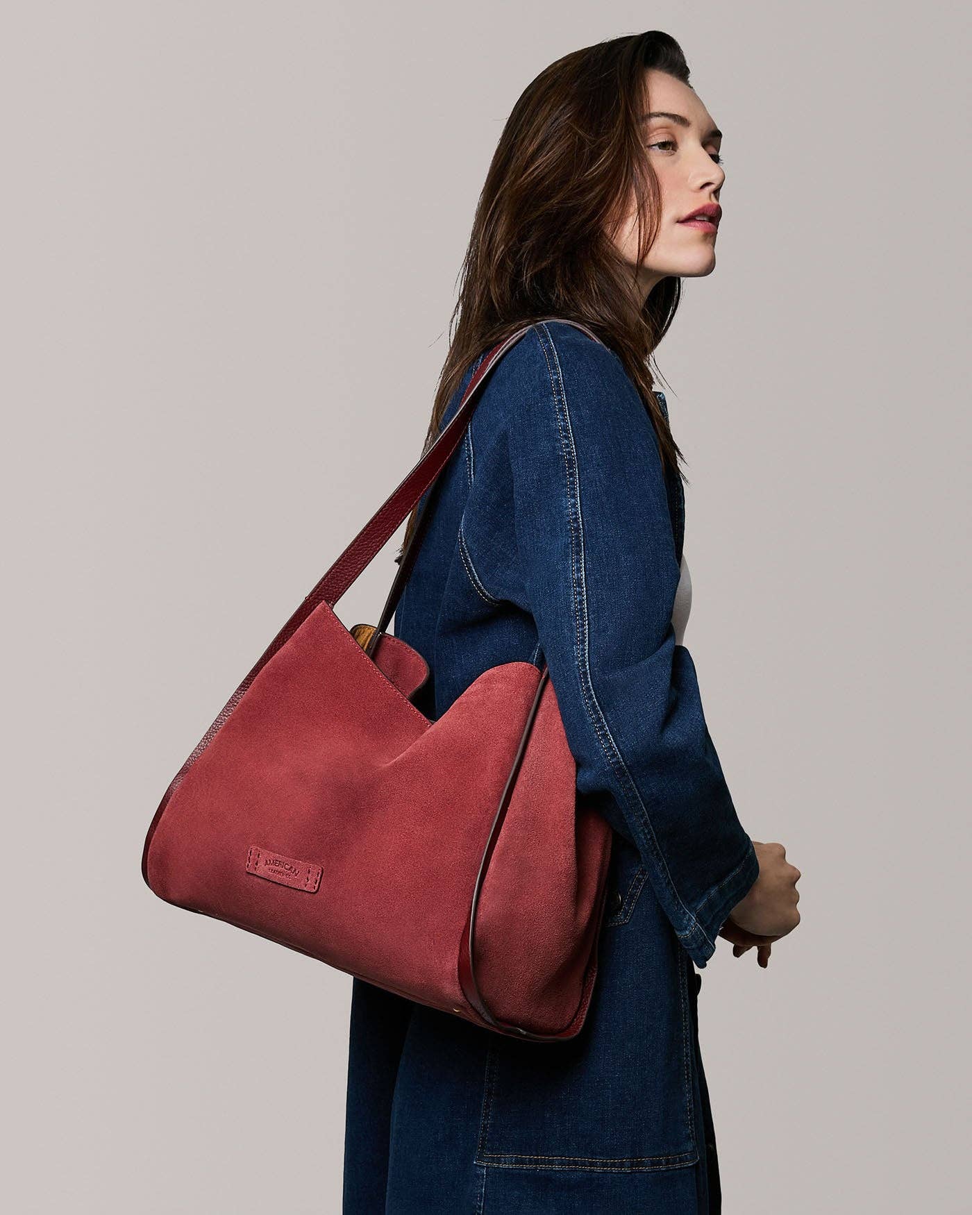 American Leather Co – Sacola - Mulher por atacado – Saco Triplo de Entrada Auburn6