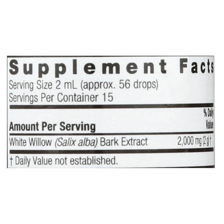 Everyday Supply Co - Wholesale Oral Supplement/Vitamin - Nature's Answer - White Willow Bark Alcohol Free - 1 Fl Oz2