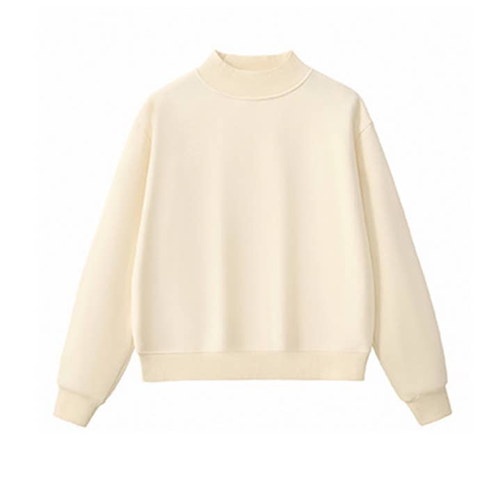 Sodalemon - Wholesale Sweatshirt – Women's - Unisex Cozy Fleece Half-High Neck Sweatshirt3