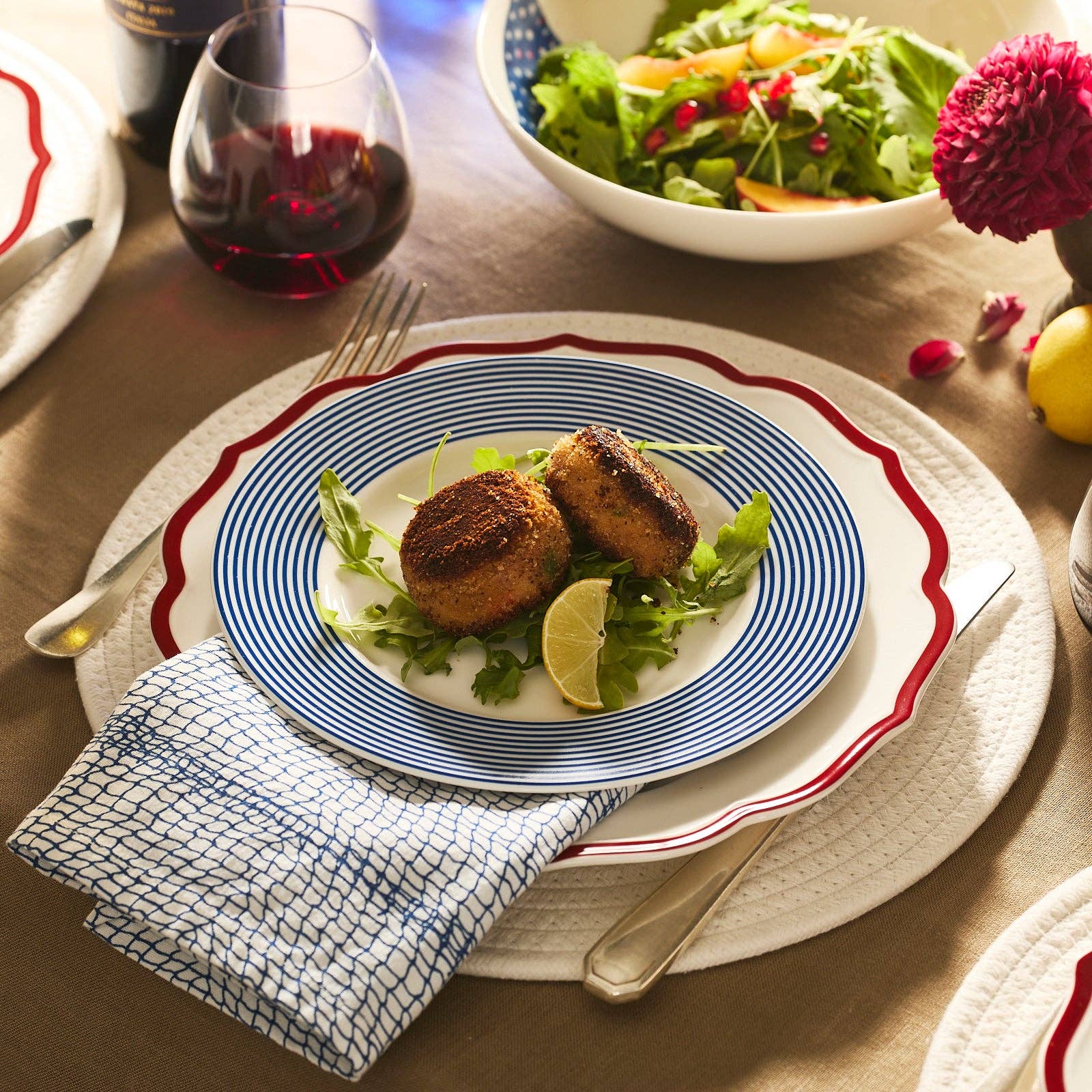 Caskata - Wholesale Dinner Plate - Stella Scalloped Crimson Dinner Plate1