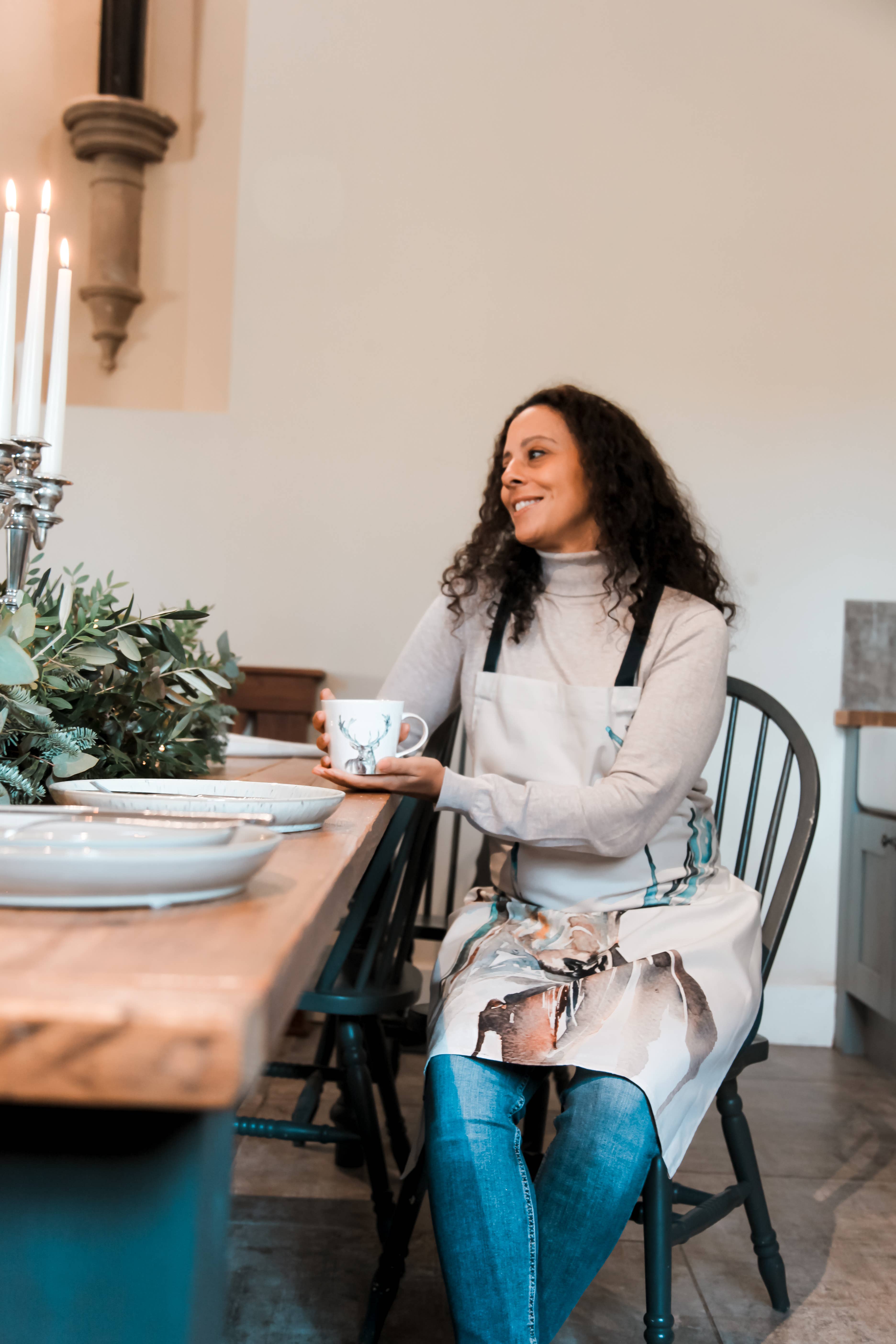 Meg Hawkins Art – wholesale Apron – Stag Design Apron1