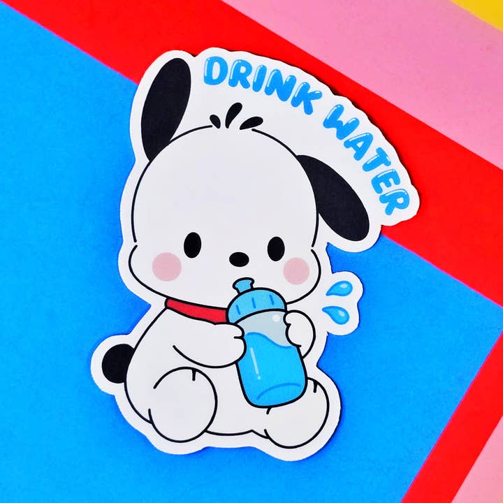 Waterproof UV-Resistant Dog Water Bottle Sticker for wholesale by Cuddle & Doodle
