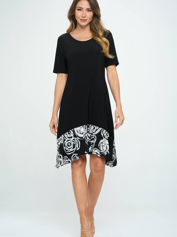 Robe contrastante à manches mi-HIT-784HT-HRP1-C-W342 pour la vente par Jostar