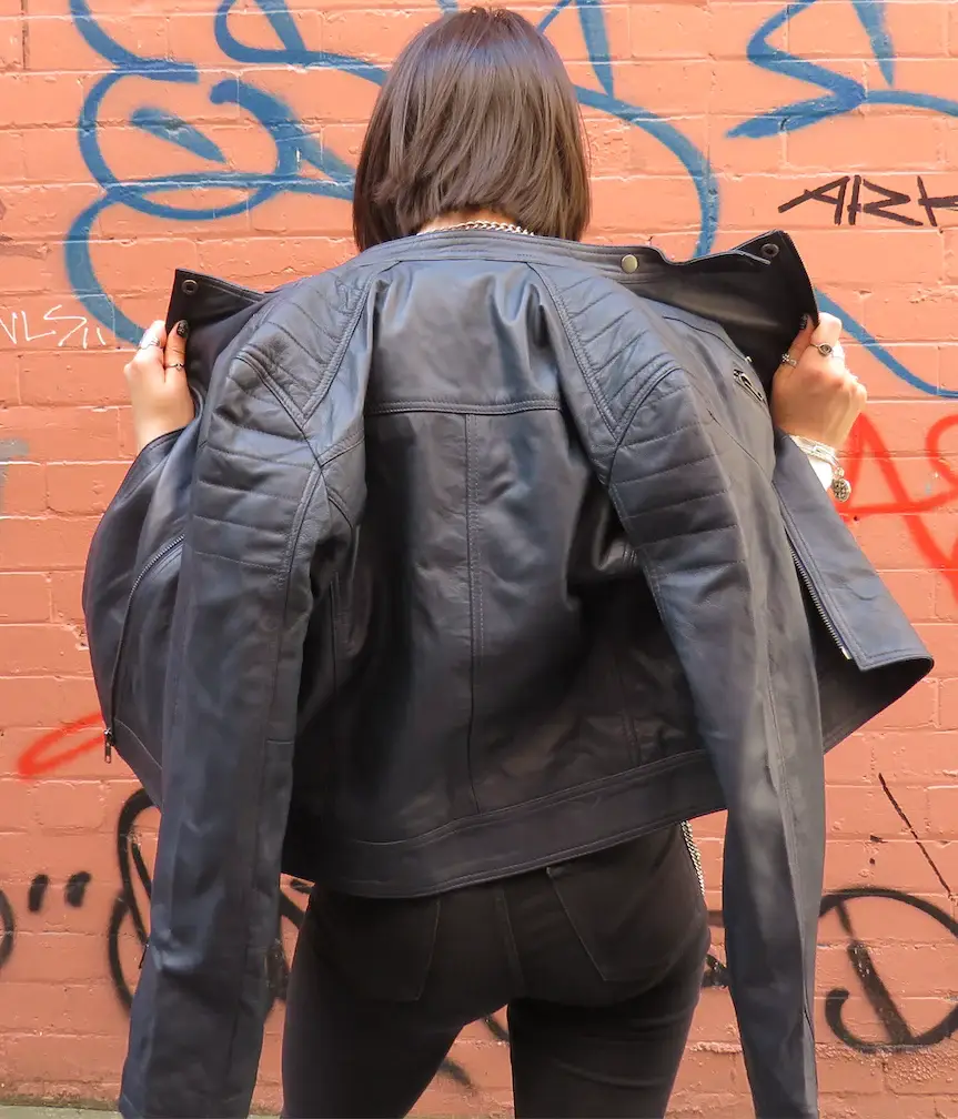 Johnny Be Good – wholesale Leather jacket – Women′s – PATTI - LEATHER BOMBER JACKET4