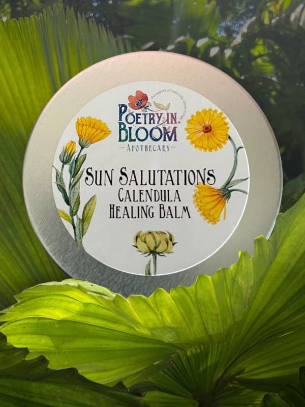 Sun Salutations skin healing balm for wholesale by Poetry in Bloom Apothecary