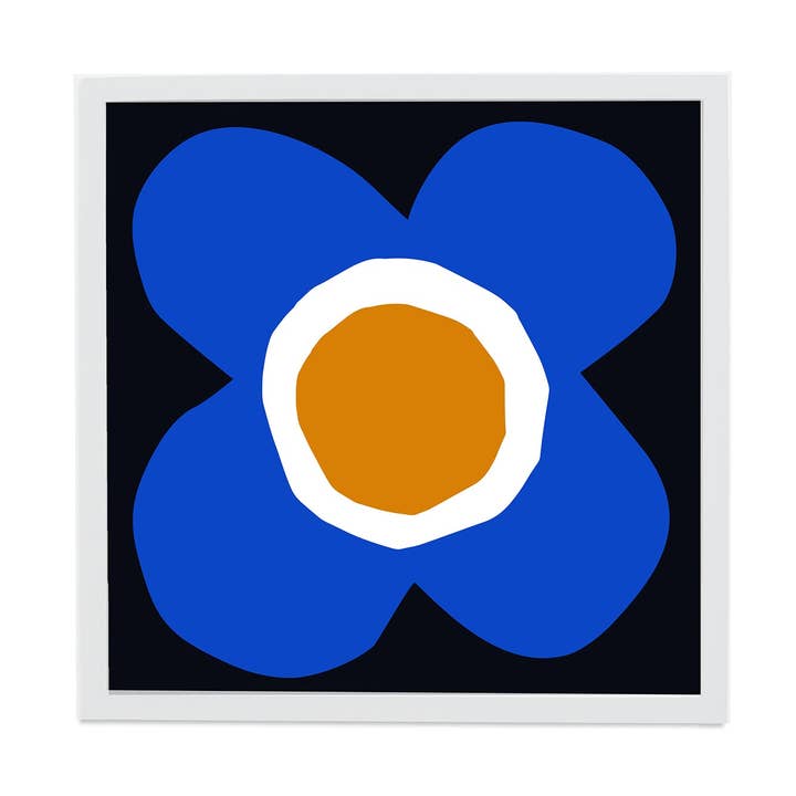 Petal Pusher (Off Black) Art Print for wholesale by Ampersand Design Studio