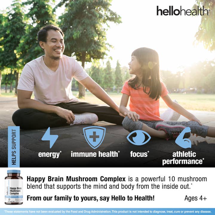 Hello Health - Wholesale Oral Supplement/Vitamin - Happy Brain 10 Mushroom Complex