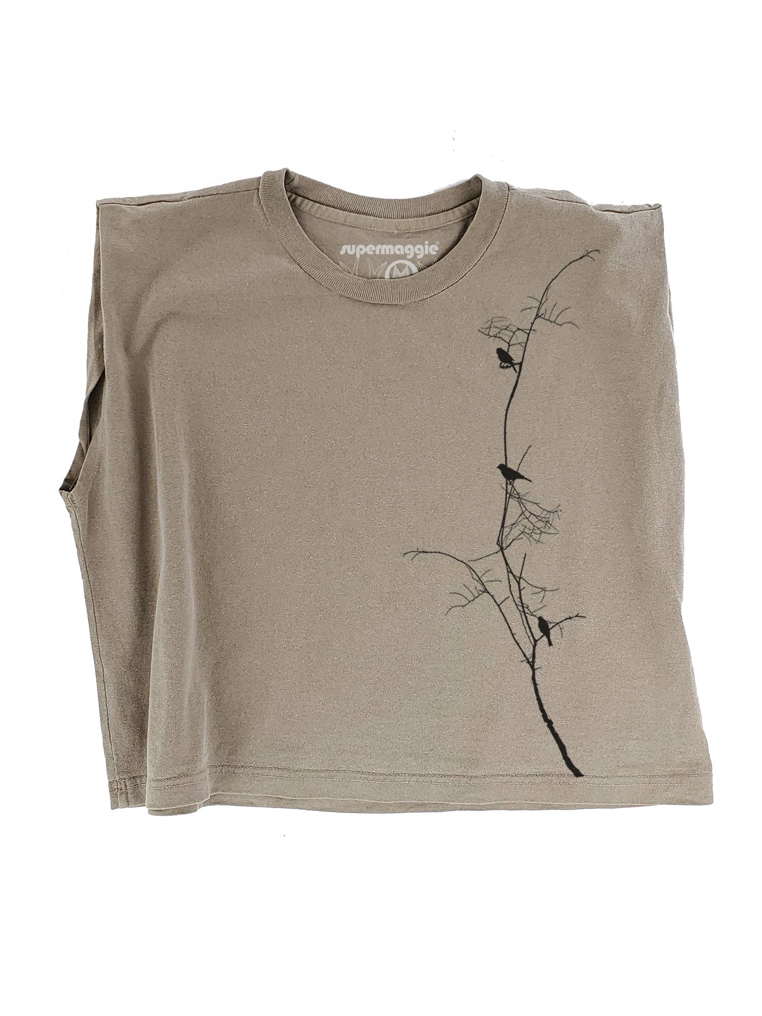 Supermaggie @ Faire - Wholesale T-Shirt (Graphic) - Women's - Birds On Branch Maisie Heavyweight Muscle Tee6