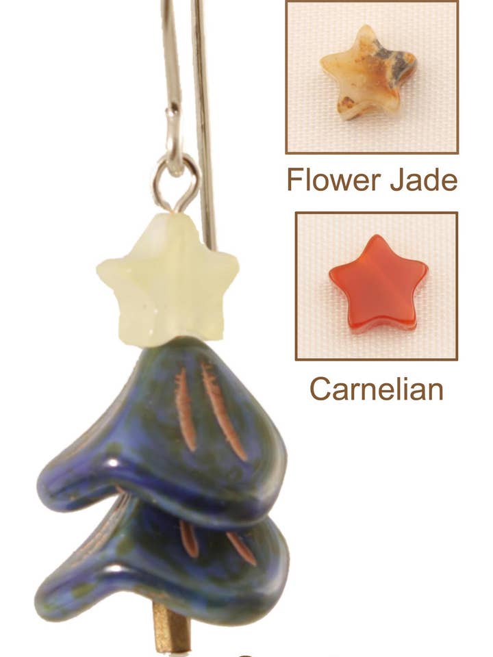 Pendientes de árbol de Navidad de abeto azul - Plata de ley para venta al por mayor de Ardent Designs