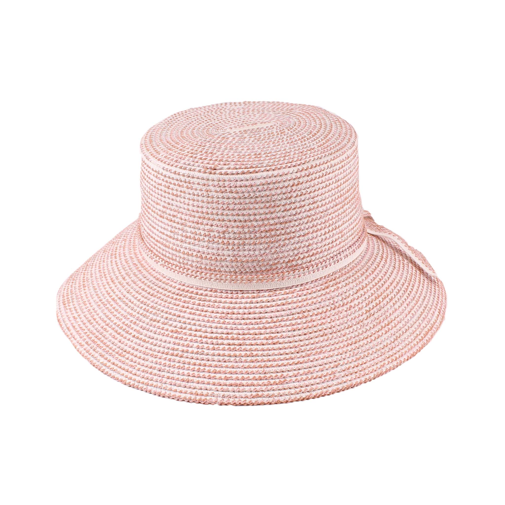 Jeanne Simmons Accessories - Wholesale Straw Hat - Women's - Paper Braid w/ Cotton Large Box Bucket 8260 Hat Spring0