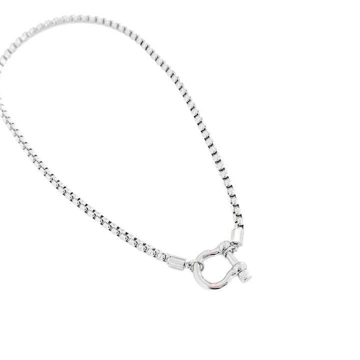 Pretty Simple - Wholesale Pendant/Charm Necklace - Lucky Me Horseshoe Toggle Necklace - WATERPROOF