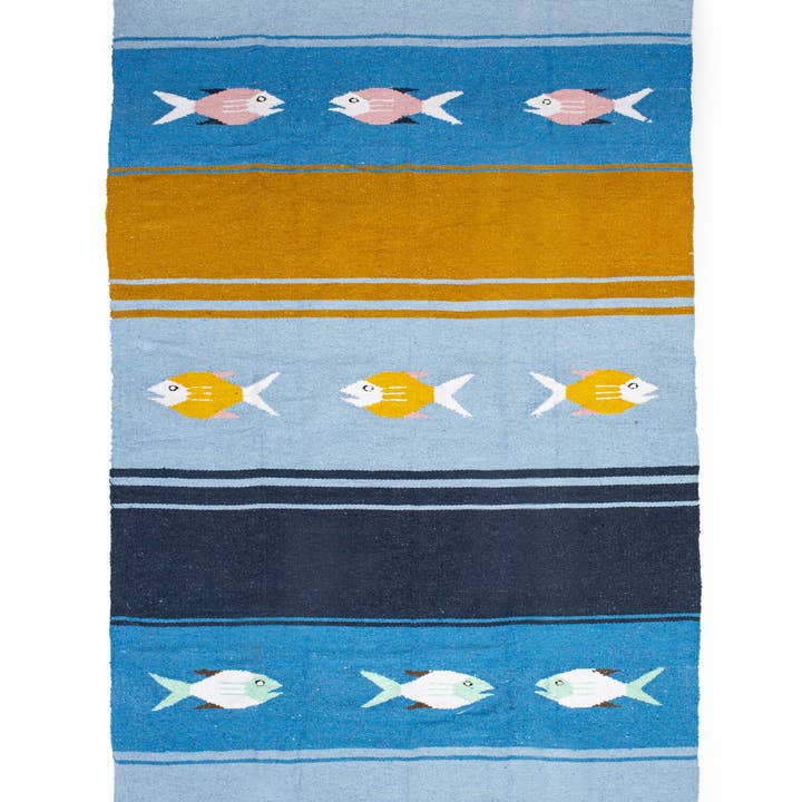 Caminito - Wholesale Picnic Blanket - Pez Azul - Blanket Roll1