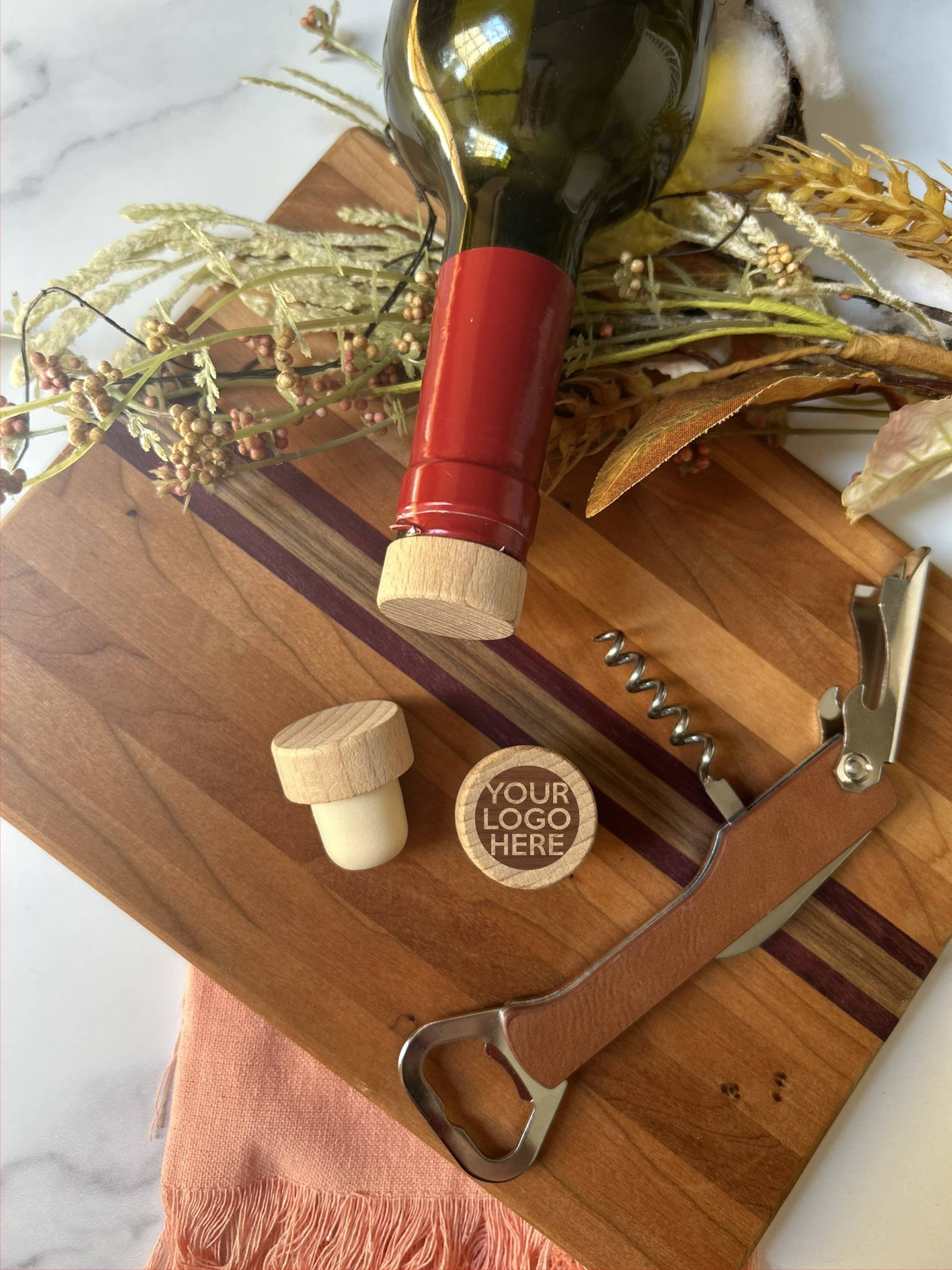 The Lillie Pad - Wholesale Wine Stopper - Custom Logo Engraved Wooden Wine Bottle Stoppers5