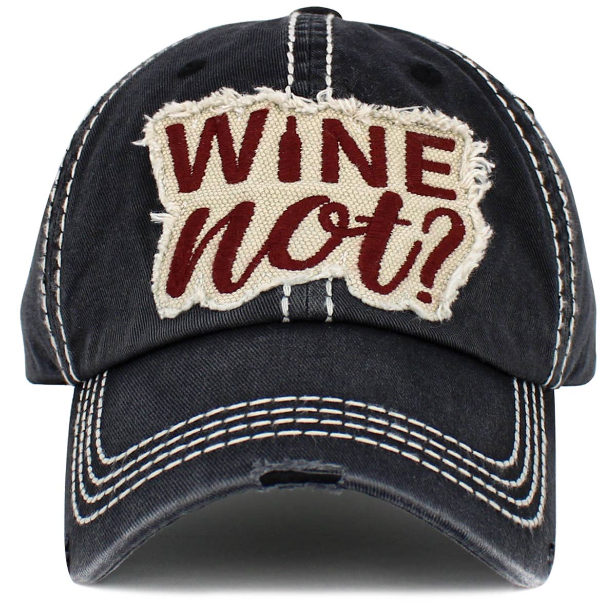 KBETHOS - Wholesale Baseball Cap - Women's - Wine Not Washed Vintage Ballcap0