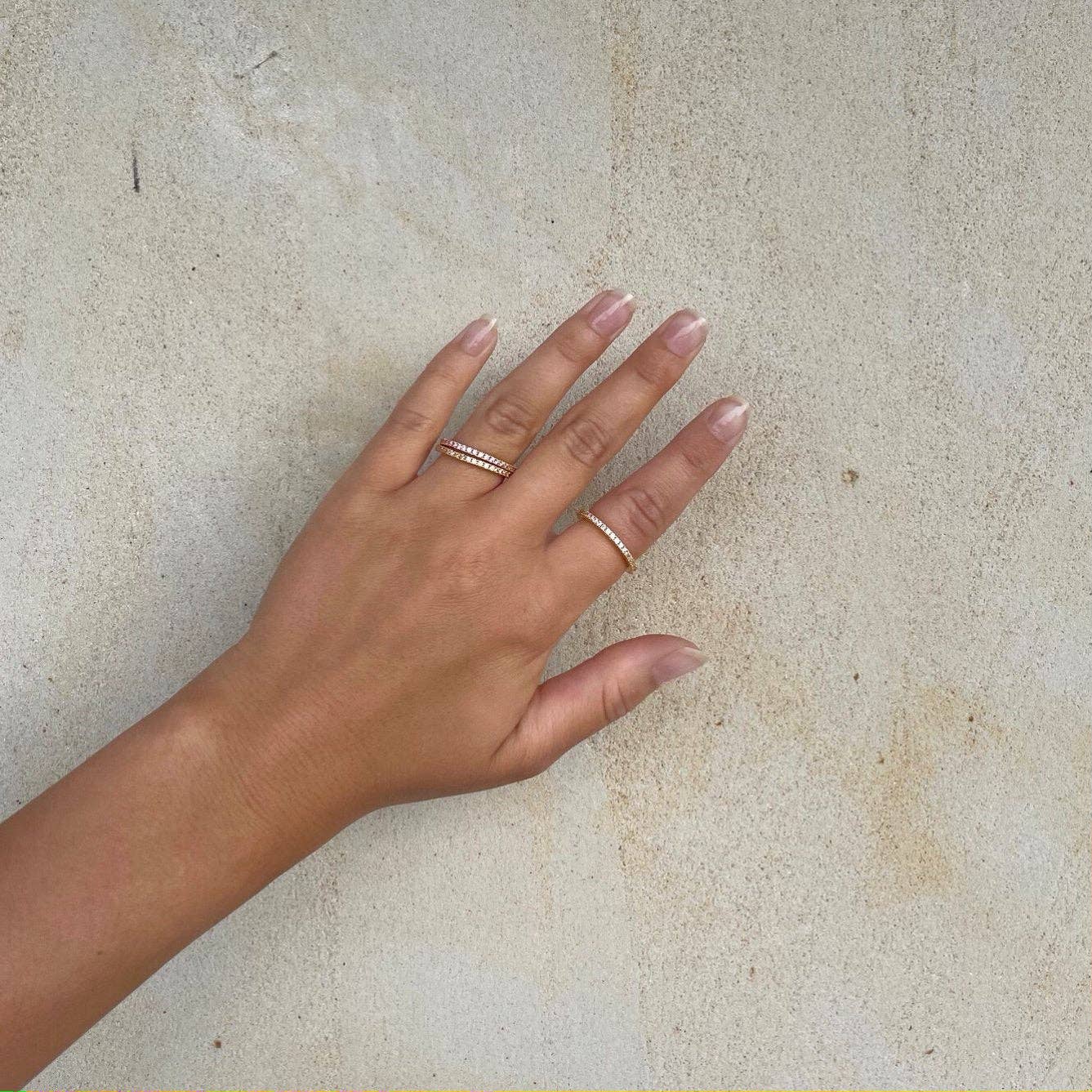 BLAIR - Wholesale Ring met meerdere stenen - LILLY RING (WITTE STENEN)5