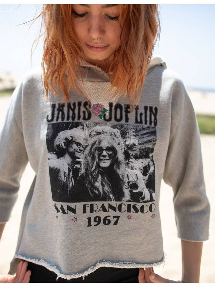 People Of Leisure - Wholesale Hoodie - Women's - Janis Joplin Cropped Hoodie