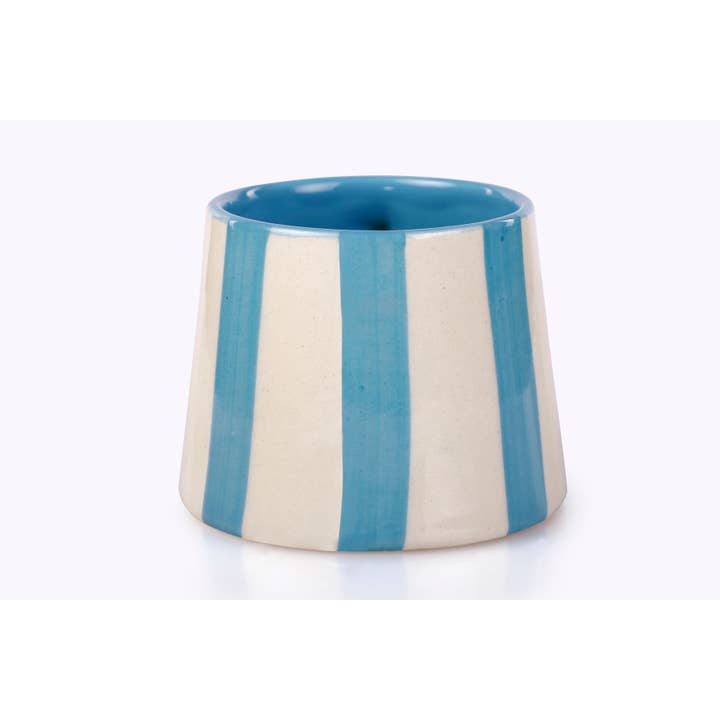 Casa Amarosa – wholesale Kaffe-/Tékopp – Keramisk kaffekopp med blå ränder - 220 ml4