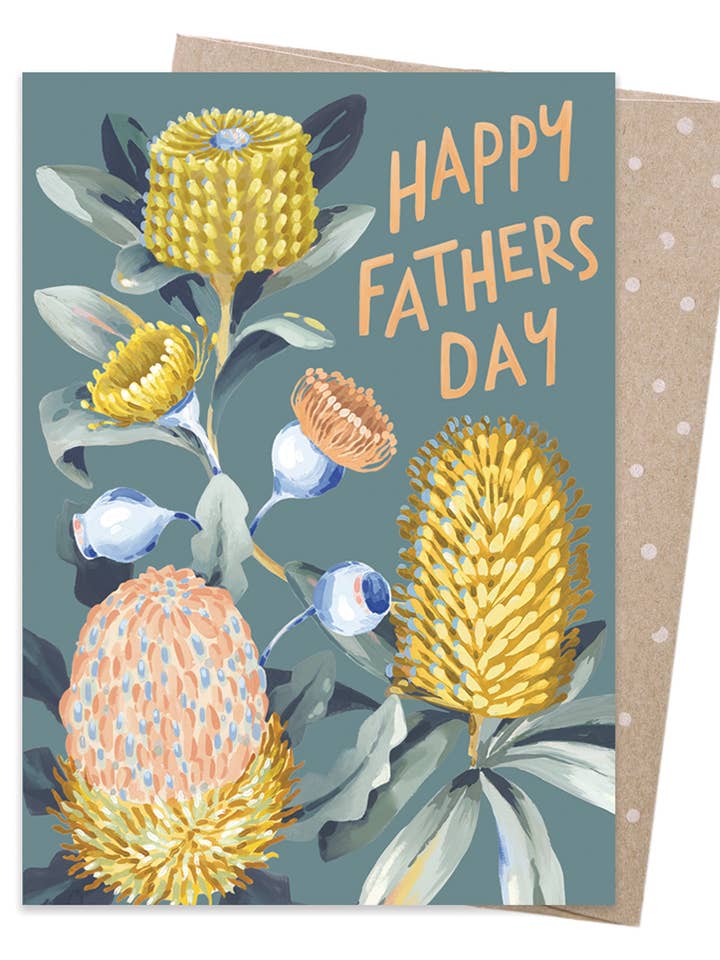 Cartão de saudação - Dia dos Pais Banksias (Pack de 6) por atacado de Earth Greetings