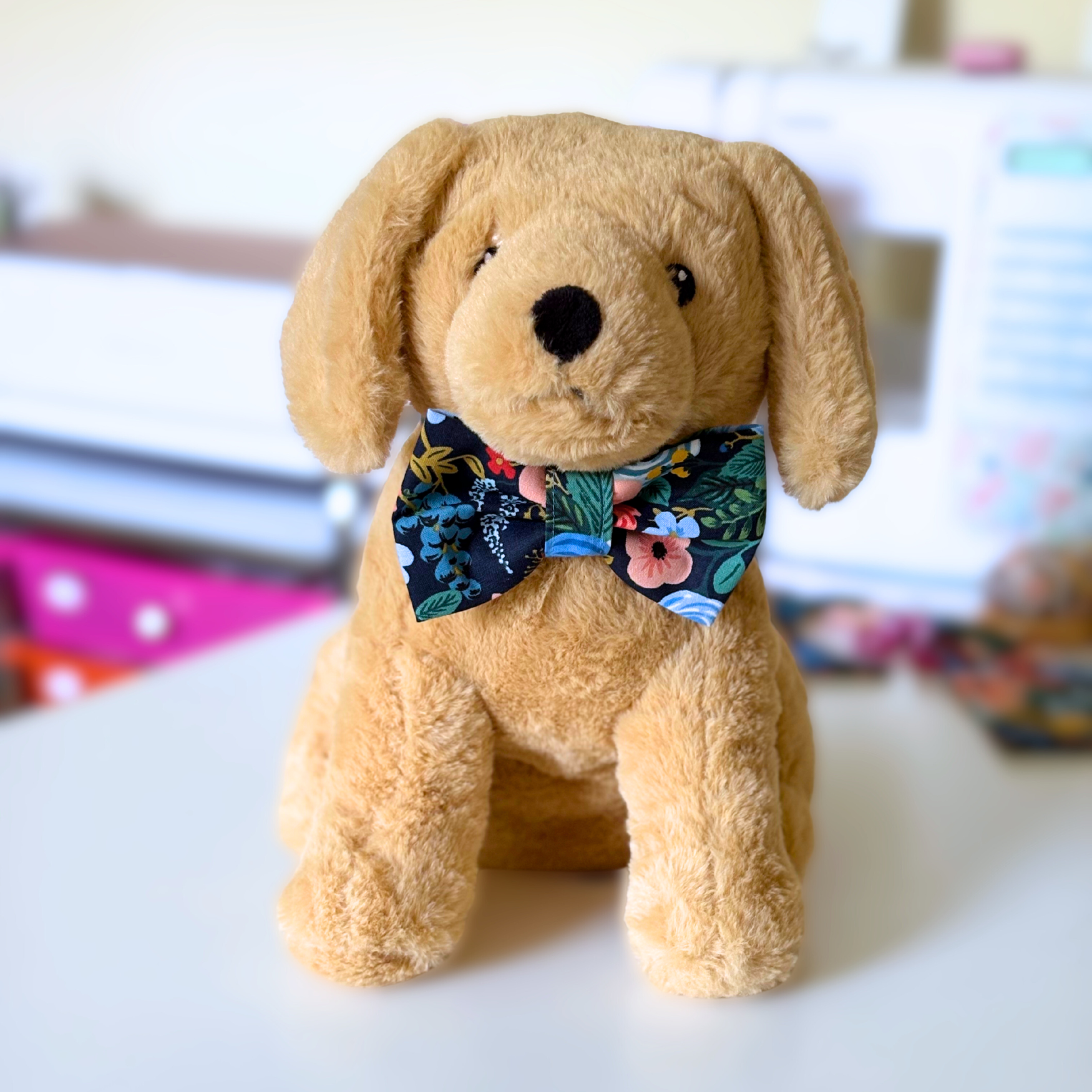 Annie & Val Handmade - Vendita all'ingrosso Papillon - Cani - Papillon per cani Navy Floral Rifle Paper Co.3