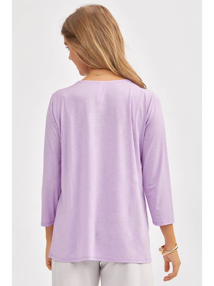 Dear Scarlett - Wholesale Tunic - Women's - Classic Wrinkle-Free Round Neck Top SD-ROUND