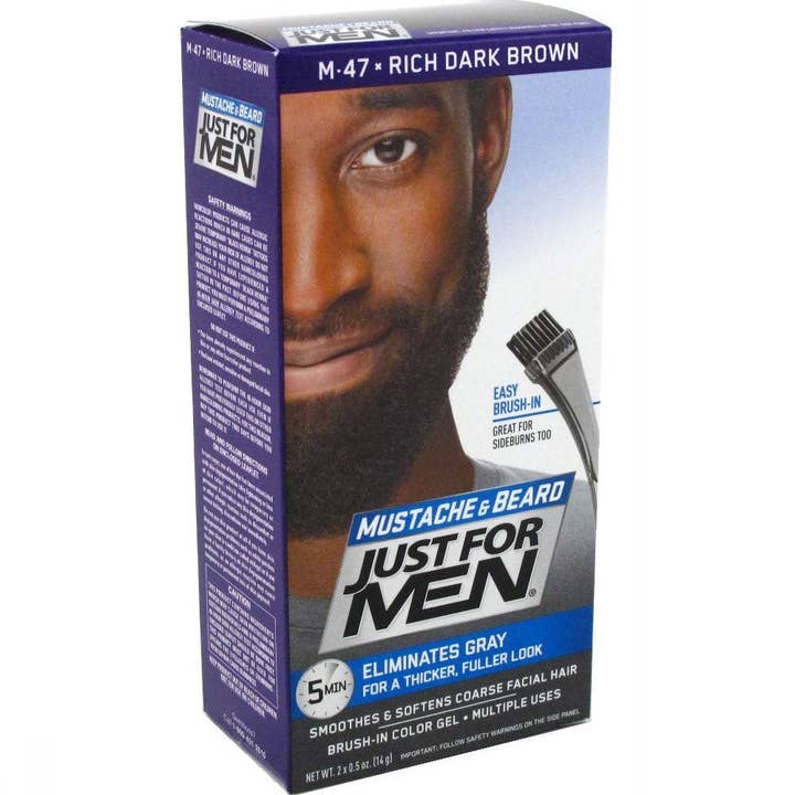 KT Supply – wholesale Hårfärg – Just For Men Mustasch Skäggfärg, Rik Mörkbrun, M-47
