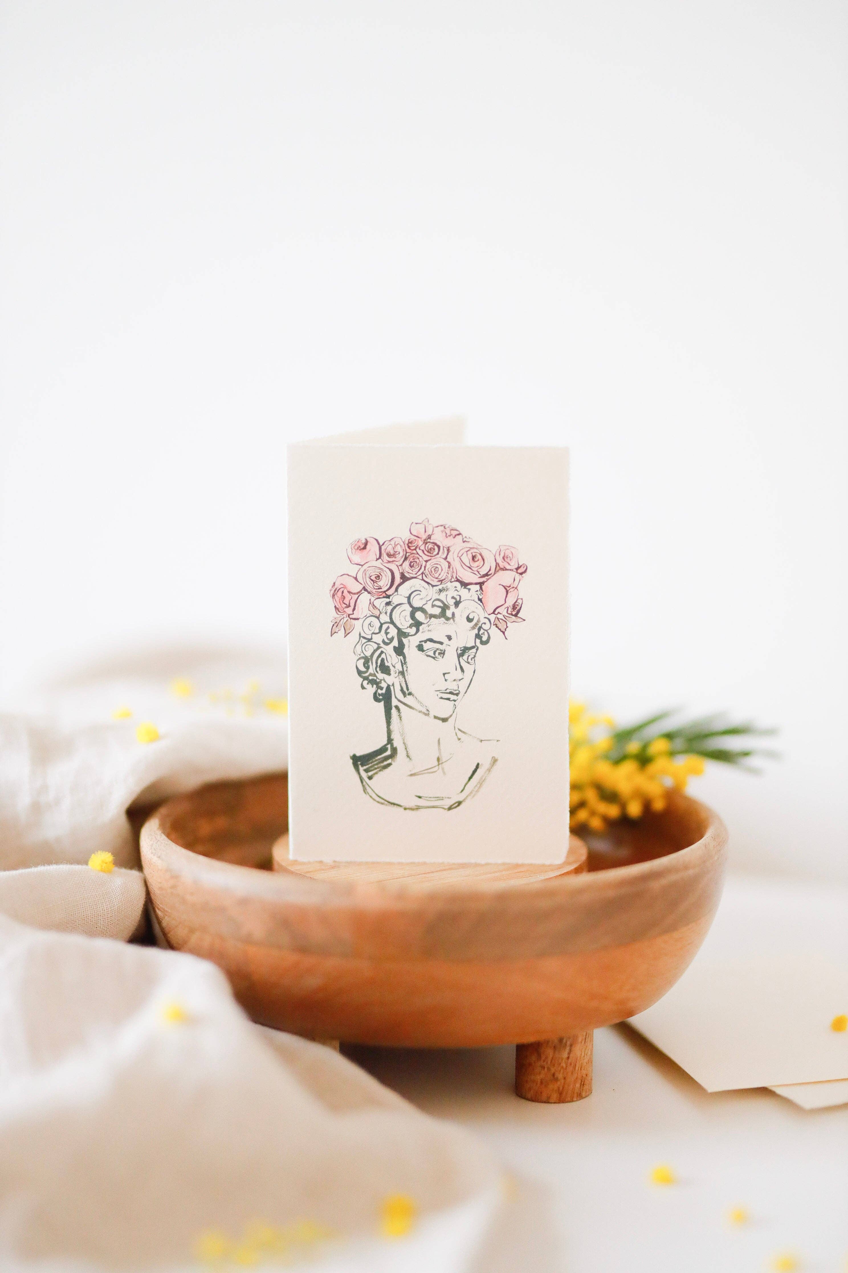 Sophie Amelia Creates - Wholesale Everyday Greeting Card - Vase of David - Mythology inspired card2