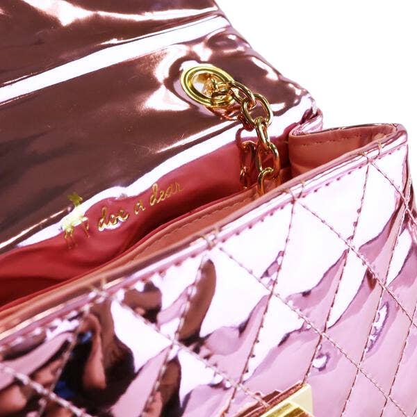 Doe a Dear - Wholesale Crossbody Bag - Kids - B1220-1 Crossbody Metallic Quilted Purse (4 Colors)17