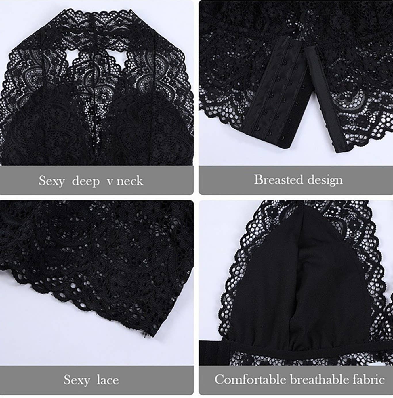 Tourtiwi - Vendita all'ingrosso Intimo - Donna - Biancheria intima sexy con reggiseno all'americana in pizzo5