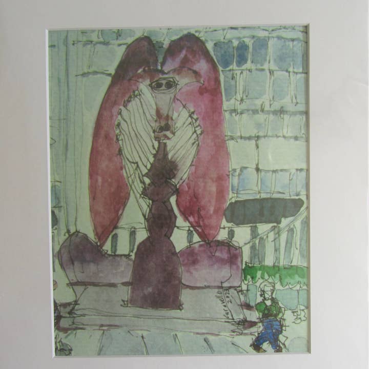 Chicago Picasso Sculpture,, 8x10 Print with white matte for wholesale by Maggie Caravello