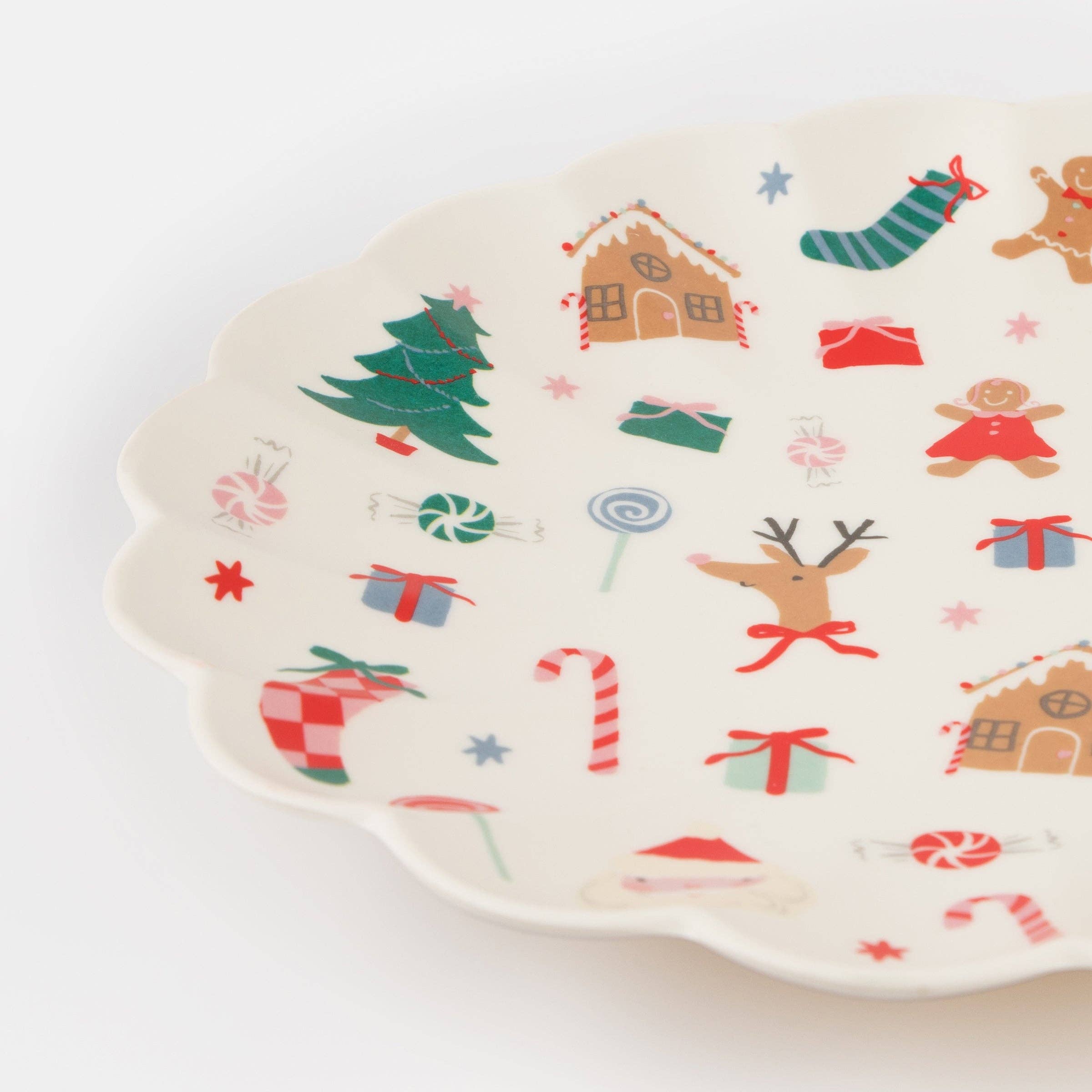 Meri Meri – wholesale Disposable plate – Jolly Christmas Reusable Large Plate1