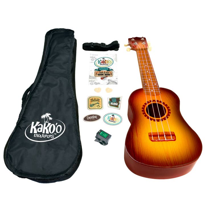 Kako'o Music - Ukulélé Sunburst (pack solide) pour la vente par Blue Canoe Brands Inc