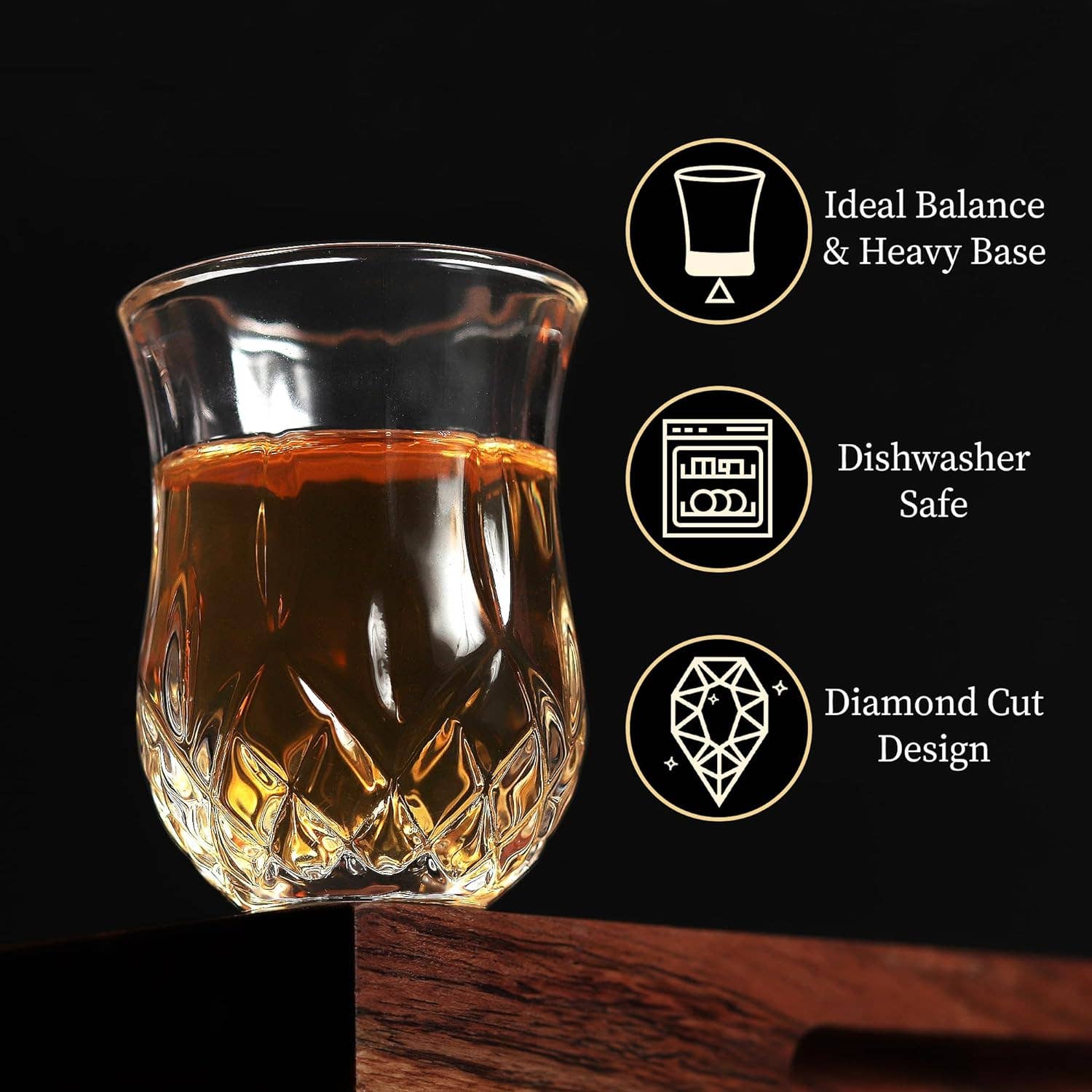 Garden Guru Lawn & Garden Tools – Engroshandel Shotglas – QUAFFER Shot Glassæt med 6 - Elegant mønstret skudglas2