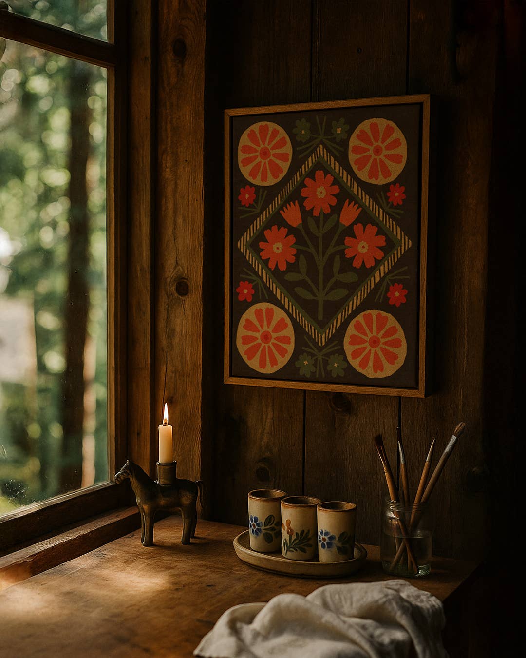 Anisa Makhoul - Wholesale Art Print - Art Print - Folk Garden in Bloom1