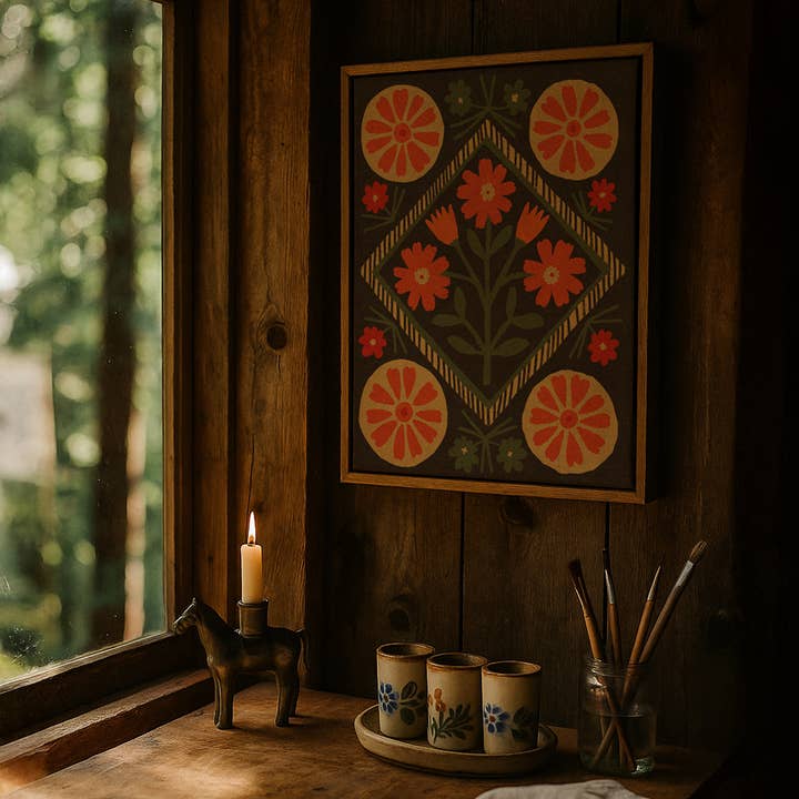 Anisa Makhoul - Wholesale Art Print - Art Print - Folk Garden in Bloom1