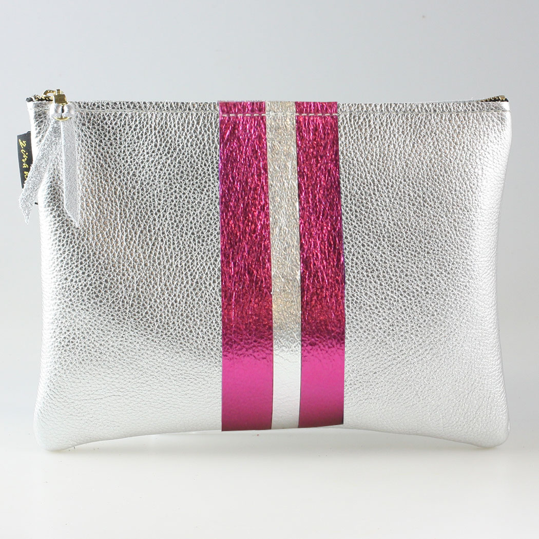 Zina Kao Exclusives - Wholesale Pouch - Women's - The Everyday Pouch: BRIGHT Metallic Stripes - 2 sizes! 6