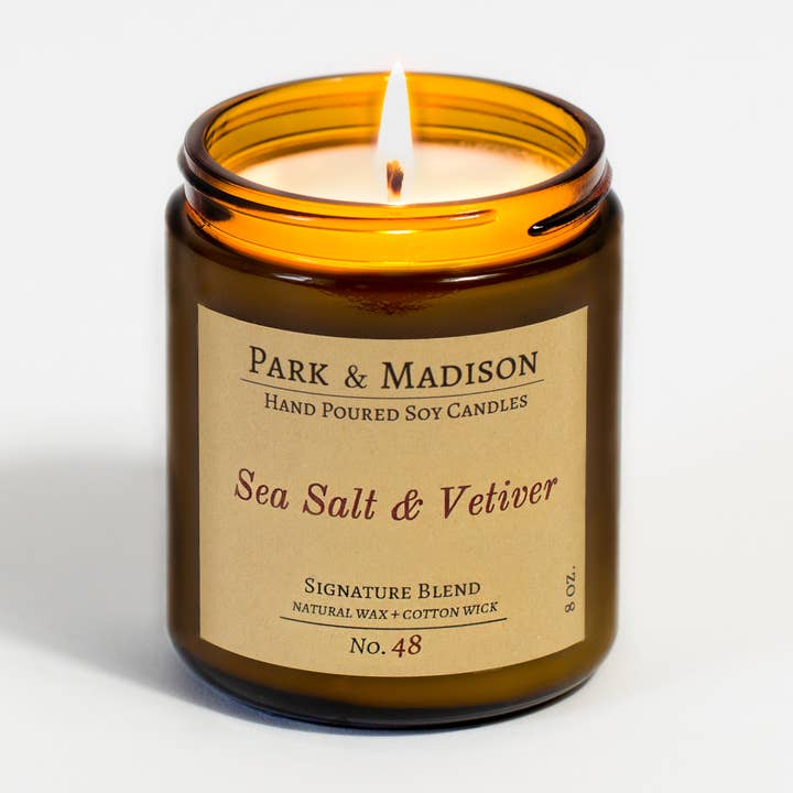 Park & Madison - Vendita all'ingrosso Candela in vasetto - Candela di soia al sale marino e vetiver0