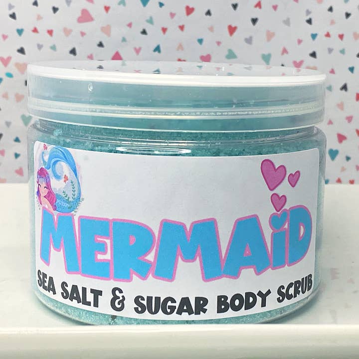 Mermaid Sea Salt and Sugar Body Scrub for wholesale by The Little Bubble