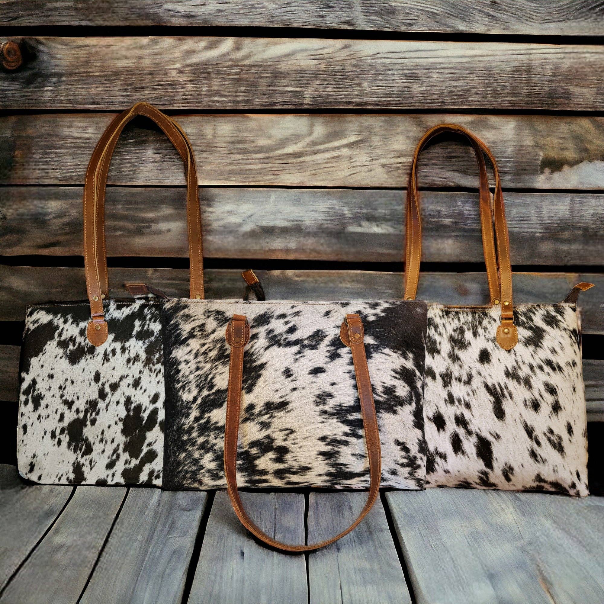 Ranch Junkie - Wholesale Tote Bag - Women's - Genuine Cowhide Large Tote Highlands Black Cowhide Tote1