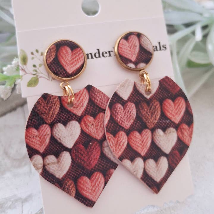 Boucles d'oreilles rouges de la Saint-Valentin, Saint-Valentin, boucles d'oreilles pendantes pour la vente par TenderEssentials ~ handmade jewelry