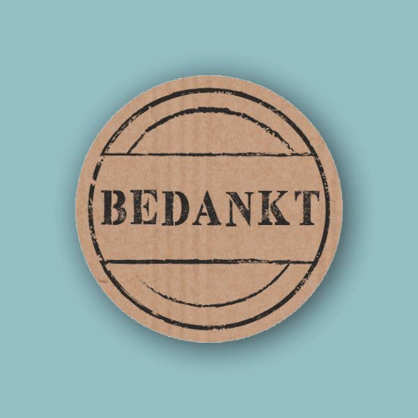 Etichette dei desideri rotonde kraft Thank you -Sticker-Label- per la vendita all'ingrosso da parte di kadopapier.net