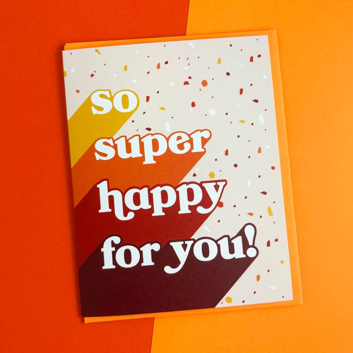 Boss Dotty Paper Co. - Wholesale Congratulations card - So Super Happy Congratulations Card2