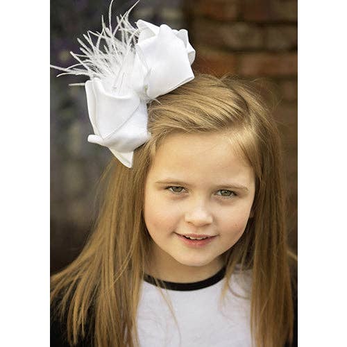 The Hair Bow Company - Wholesale Hair Bow - Kids - Texas Size Ostrich Puff Looped Knot Hair Bow