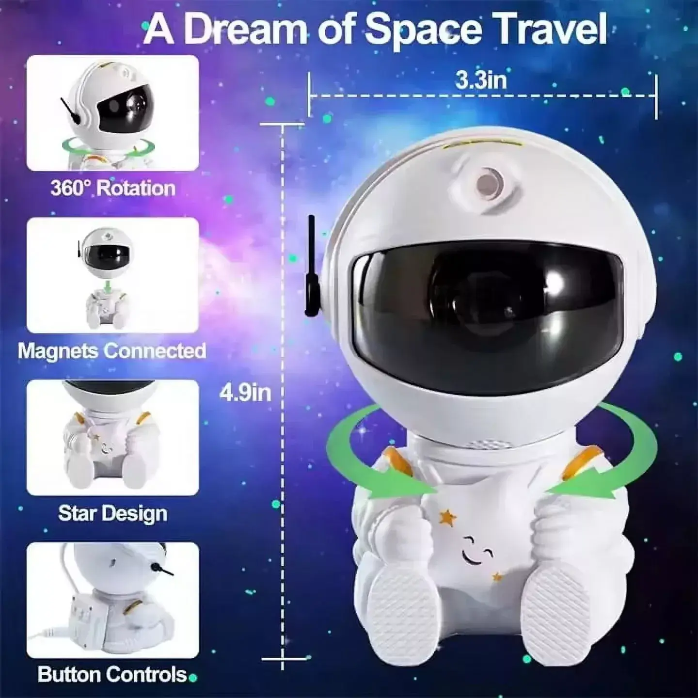 Orimono Elegance – wholesale Night light – Astronaut Projector Galaxy Starry Sky Night Light Ocean Star1